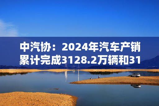 中汽协：2024年汽车产销累计完成3128.2万辆和3143.6万辆，同比分别增长3.7%和4.5%