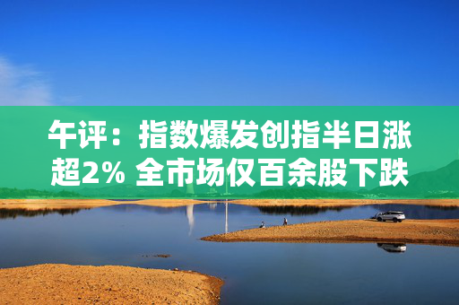 午评：指数爆发创指半日涨超2% 全市场仅百余股下跌