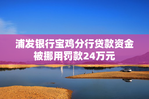 浦发银行宝鸡分行贷款资金被挪用罚款24万元