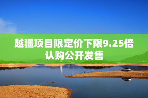 越疆项目限定价下限9.25倍认购公开发售