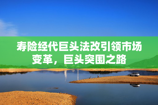 寿险经代巨头法改引领市场变革，巨头突围之路