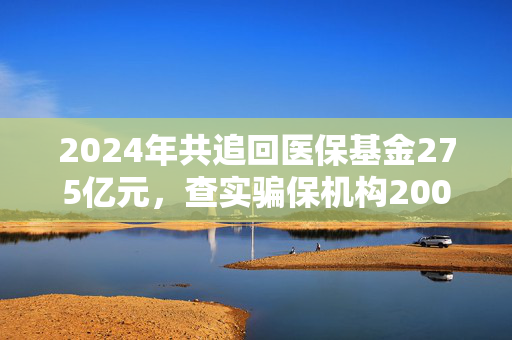 2024年共追回医保基金275亿元，查实骗保机构2008家