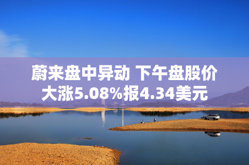 蔚来盘中异动 下午盘股价大涨5.08%报4.34美元