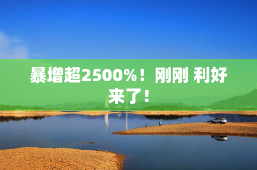 暴增超2500%！刚刚 利好来了！