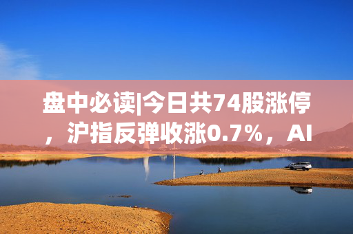 盘中必读|今日共74股涨停，沪指反弹收涨0.7%，AI智能体概念集体爆发