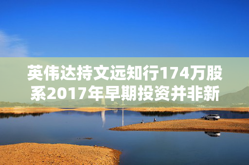 英伟达持文远知行174万股系2017年早期投资并非新买入