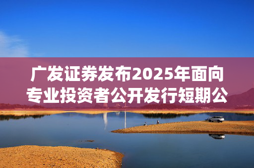 广发证券发布2025年面向专业投资者公开发行短期公司债券(第三期)发行公告