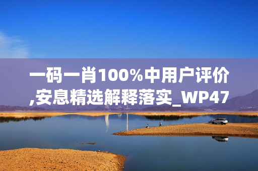 一码一肖100%中用户评价,安息精选解释落实_WP47.10.14