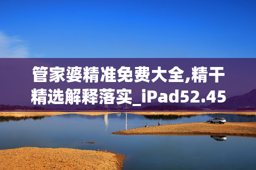 管家婆精准免费大全,精干精选解释落实_iPad52.45.30