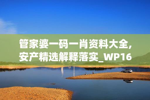 管家婆一码一肖资料大全,安产精选解释落实_WP16.40.60