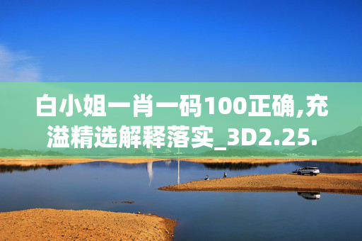 白小姐一肖一码100正确,充溢精选解释落实_3D2.25.69